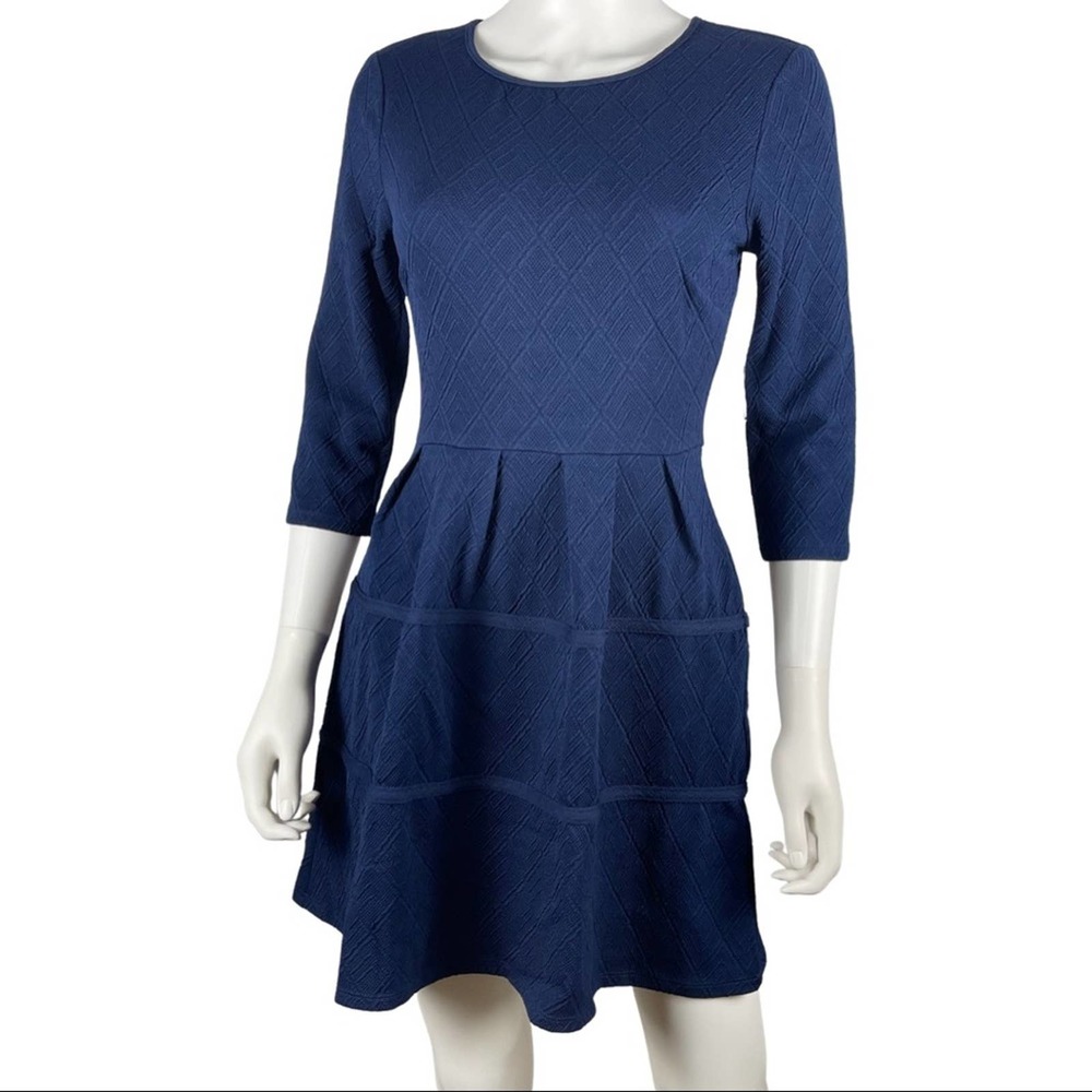 NWT City Studio Juniors Navy Textured Dress Size 7